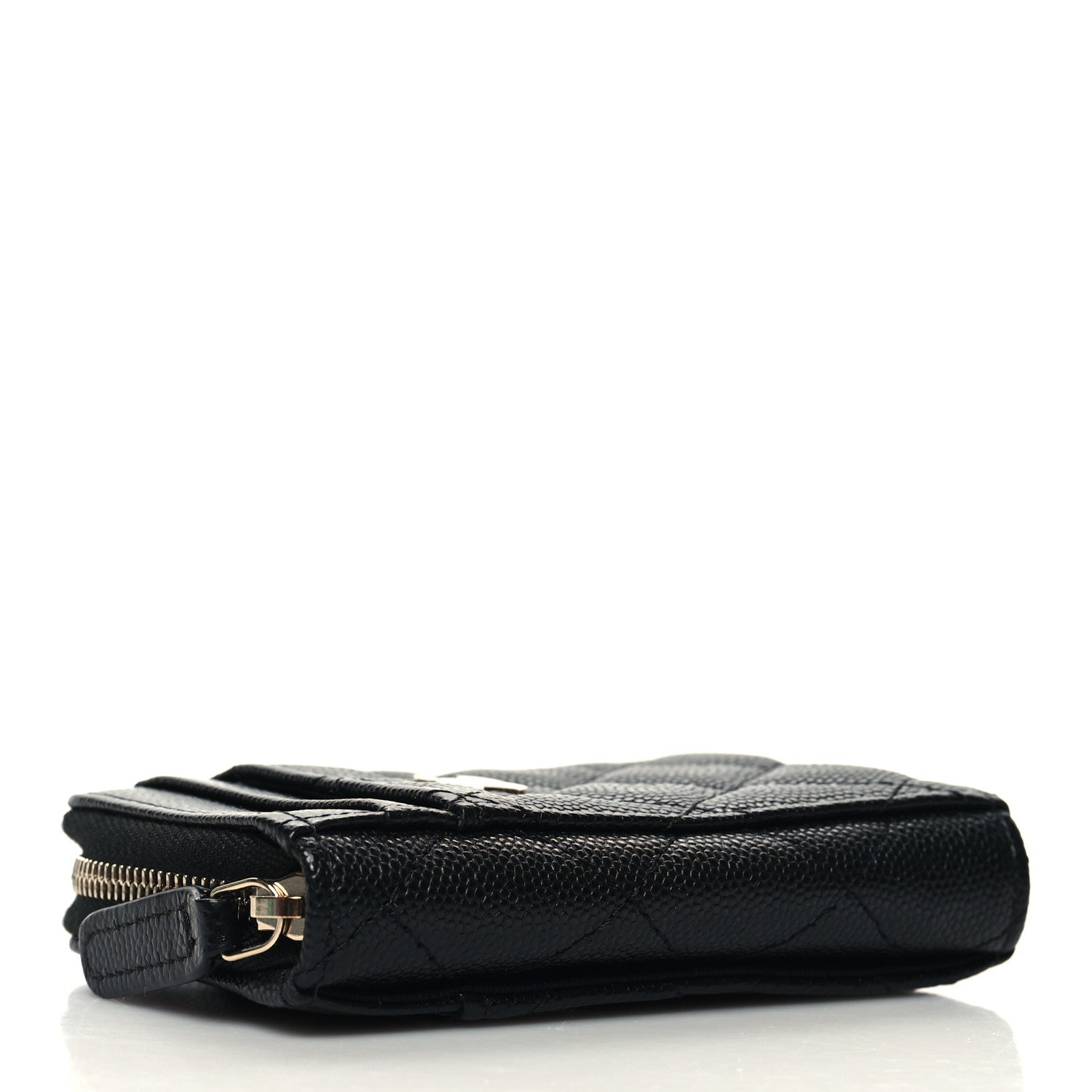 Chanel Caviar Quilted Zip Card Holder Black 4 of 8