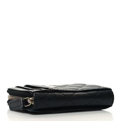 Chanel Caviar Quilted Zip Card Holder Black 4 of 8