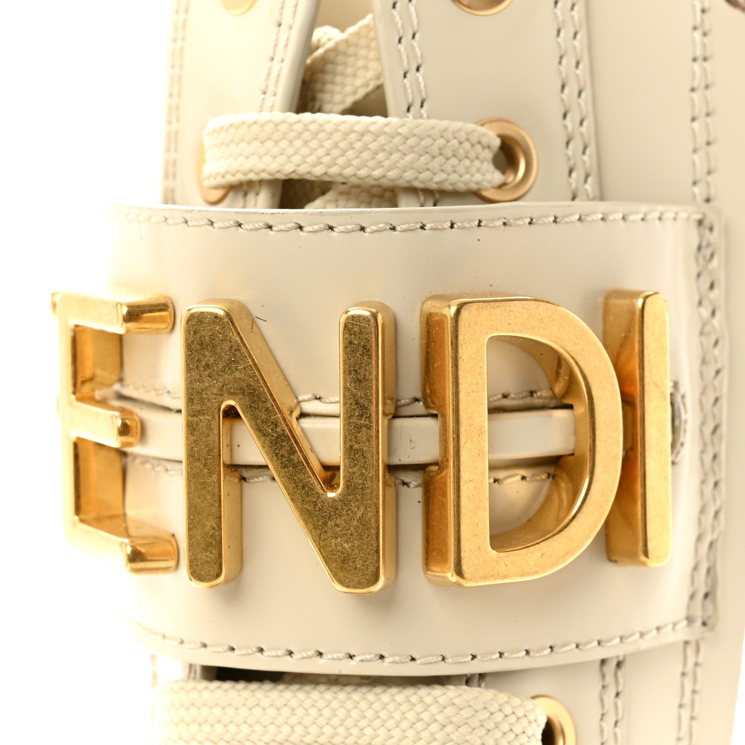 Fendi Vitello Abrasivato Fendigraphy 50mm Biker Boots 36 White 10 of 11