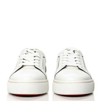 Christian Louboutin Calfskin Patent Vieirissima Flat Sneakers 40 White Black 2 of 8