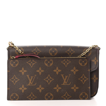 Louis Vuitton Monogram Pochette Felicie Chain Wallet Fuchsia 10 of 14