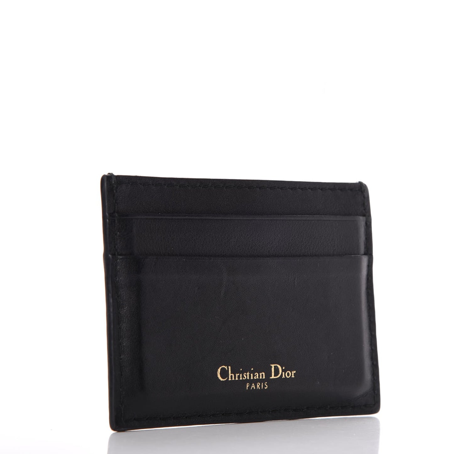 Calfskin D-Fence Card Holder Black