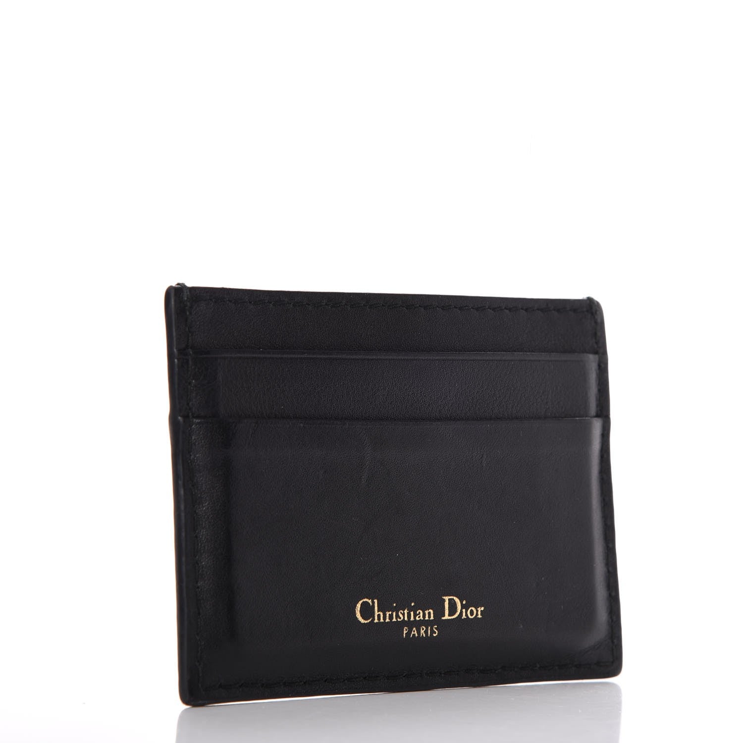 Christian Dior Calfskin D-Fence Card Holder Black 3 of 12