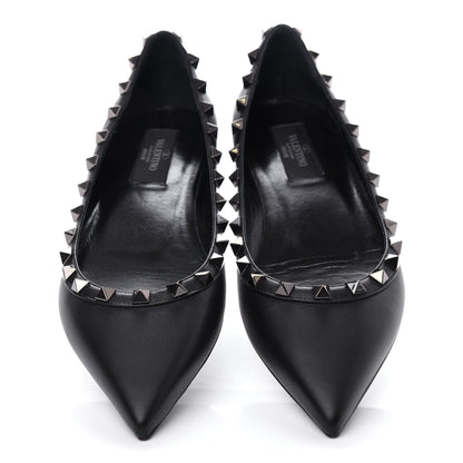 Valentino Garavani Nappa Rockstud Ballerina Flats 37 Black 5 of 10