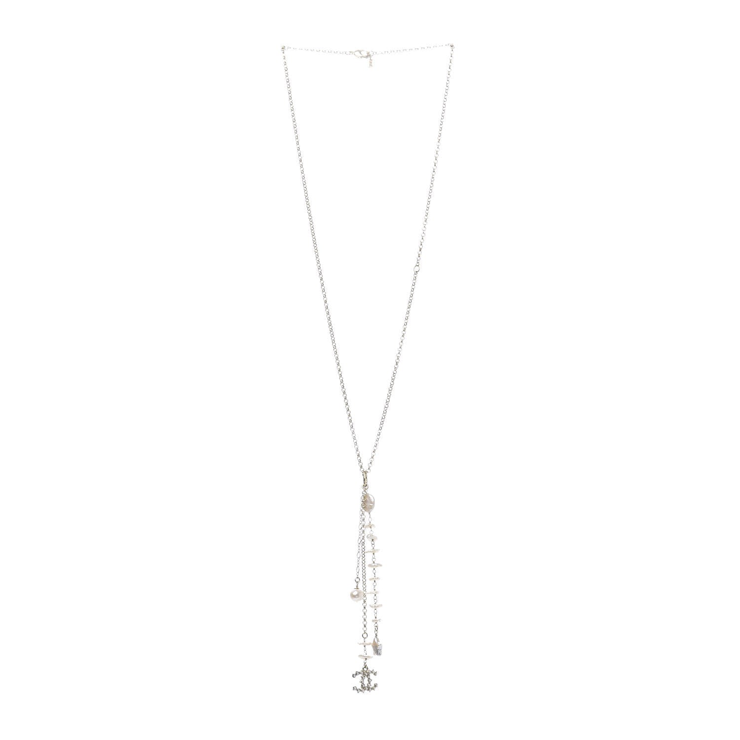 Chanel Pearl CC Chain Necklace Gold 3 of 8