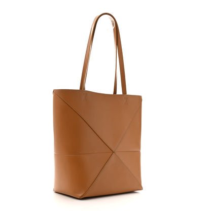 Loewe Shiny Calfskin Medium Puzzle Fold Tote Warm Desert 3 of 14