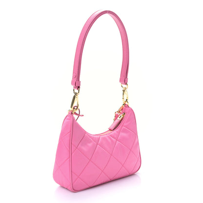 Prada Re-Nylon Saffiano Stitched Mini Re-Edition 1995 Chaine Shoulder Bag Begonia 3 of 8