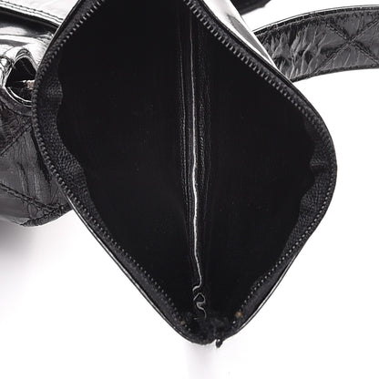 Chanel Patent Quilted CC Shoulder Bag Black 7 of 17