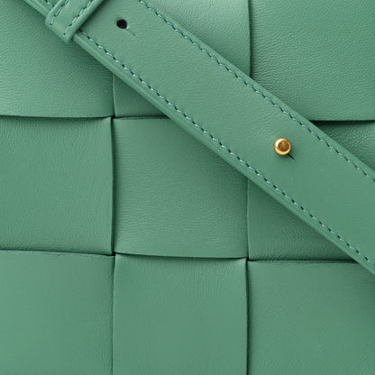 Bottega Veneta Lambskin Maxi Intrecciato Cassette Crossbody Bag Mermaid 6 of 8