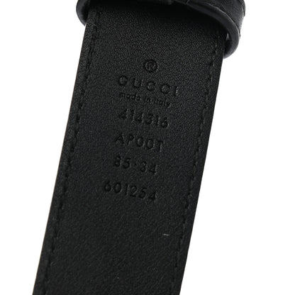 Gucci Calfskin Double G 30mm Belt 85 34 Black 3 of 6