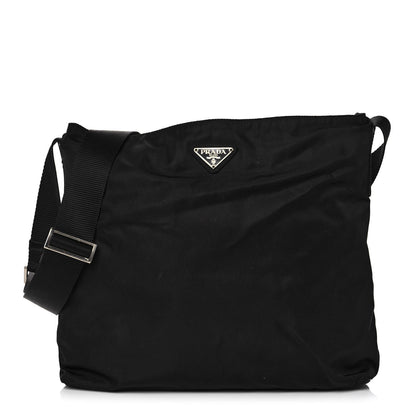 Prada Nylon Saffiano Flat Messenger Bag Black 1 of 10