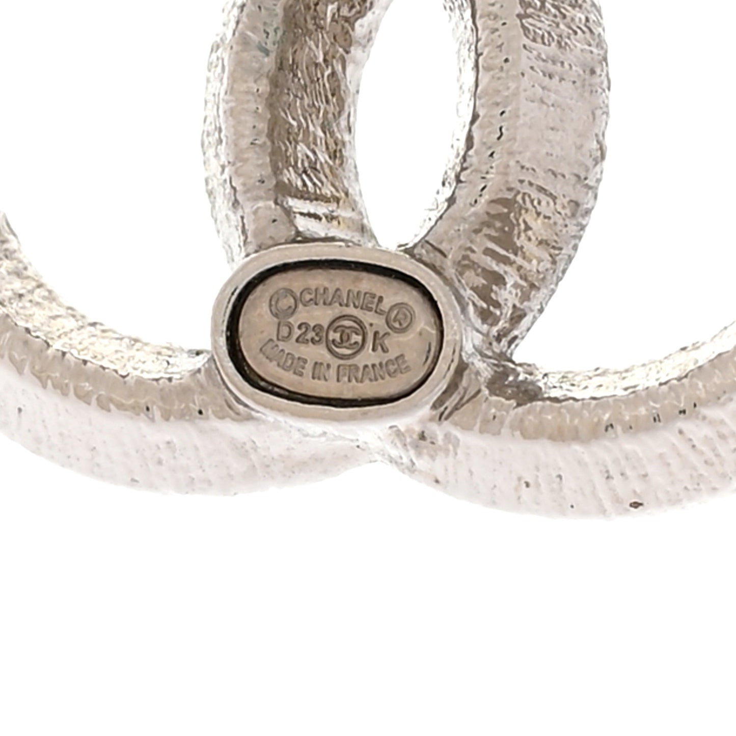 Crystal CC Earrings Silver
