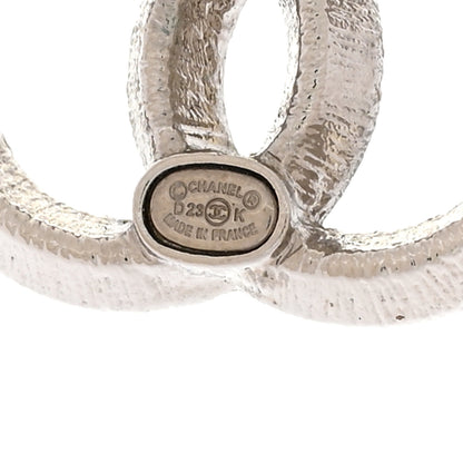 Chanel Crystal CC Earrings Silver 4 of 6