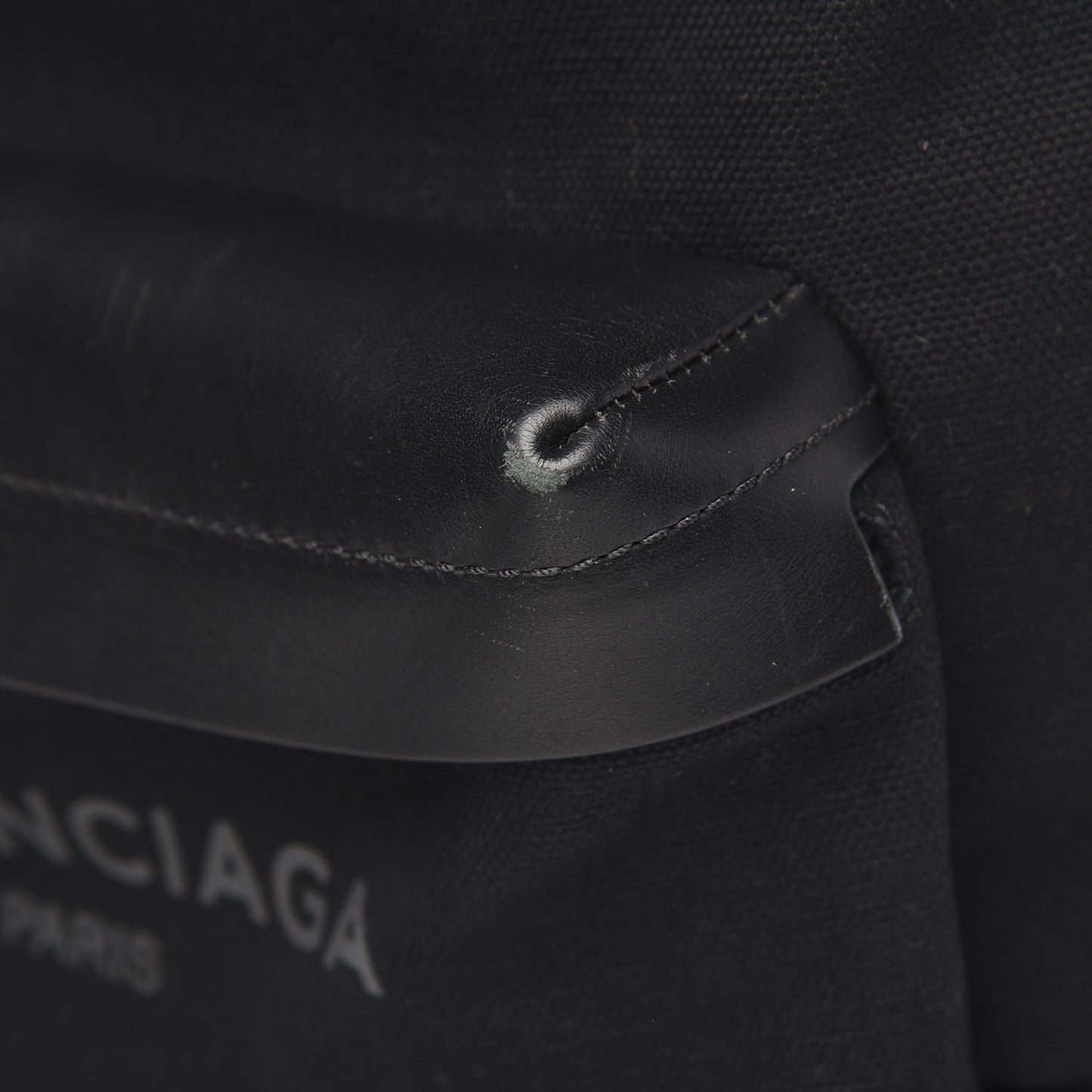 Calfskin Canvas Navy Backpack Black