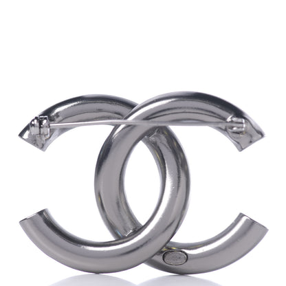 Chanel Baguette Crystal CC Brooch Silver 2 of 3
