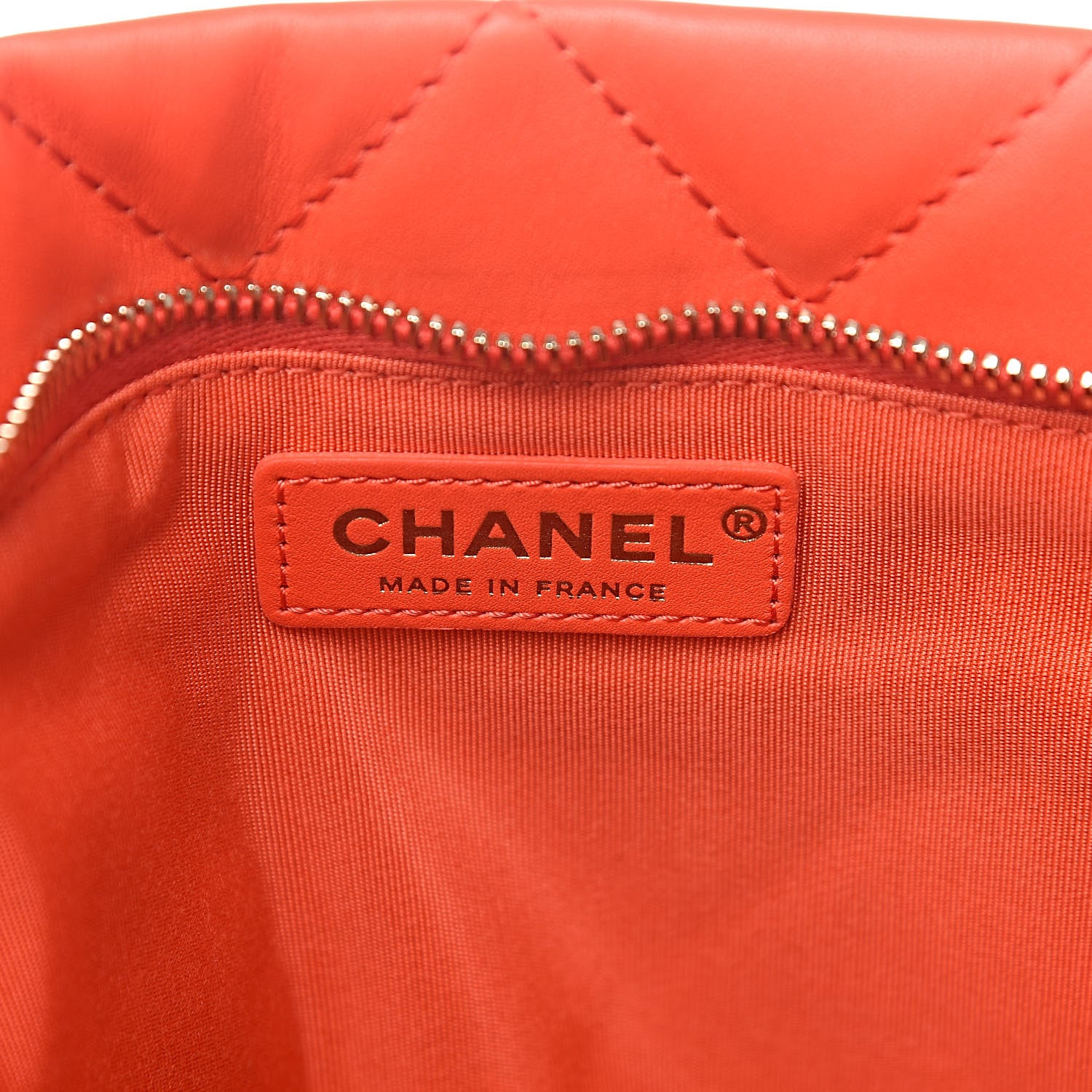 Chanel Lambskin Quilted Greek Clutch Red 7 of 9