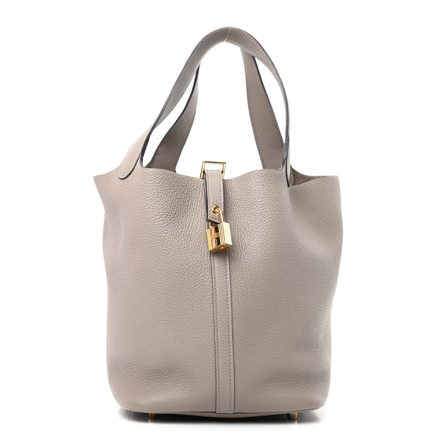 Hermes Taurillon Clemence Picotin Lock 22 MM Gris Asphalte 1 of 10