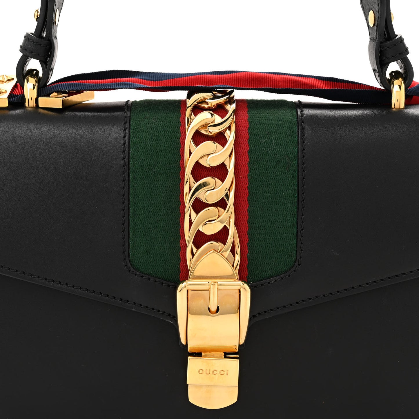 Calfskin Small Sylvie Shoulder Bag Black
