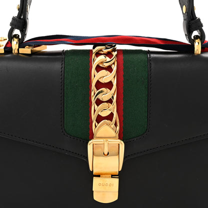 Gucci Calfskin Small Sylvie Shoulder Bag Black 8 of 14