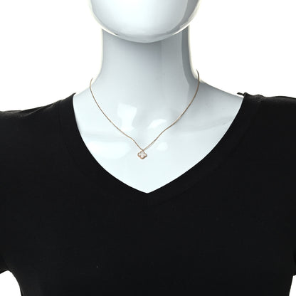 Van Cleef & Arpels 18K Yellow Gold Mother of Pearl Sweet Alhambra Pendant Necklace 3 of 7