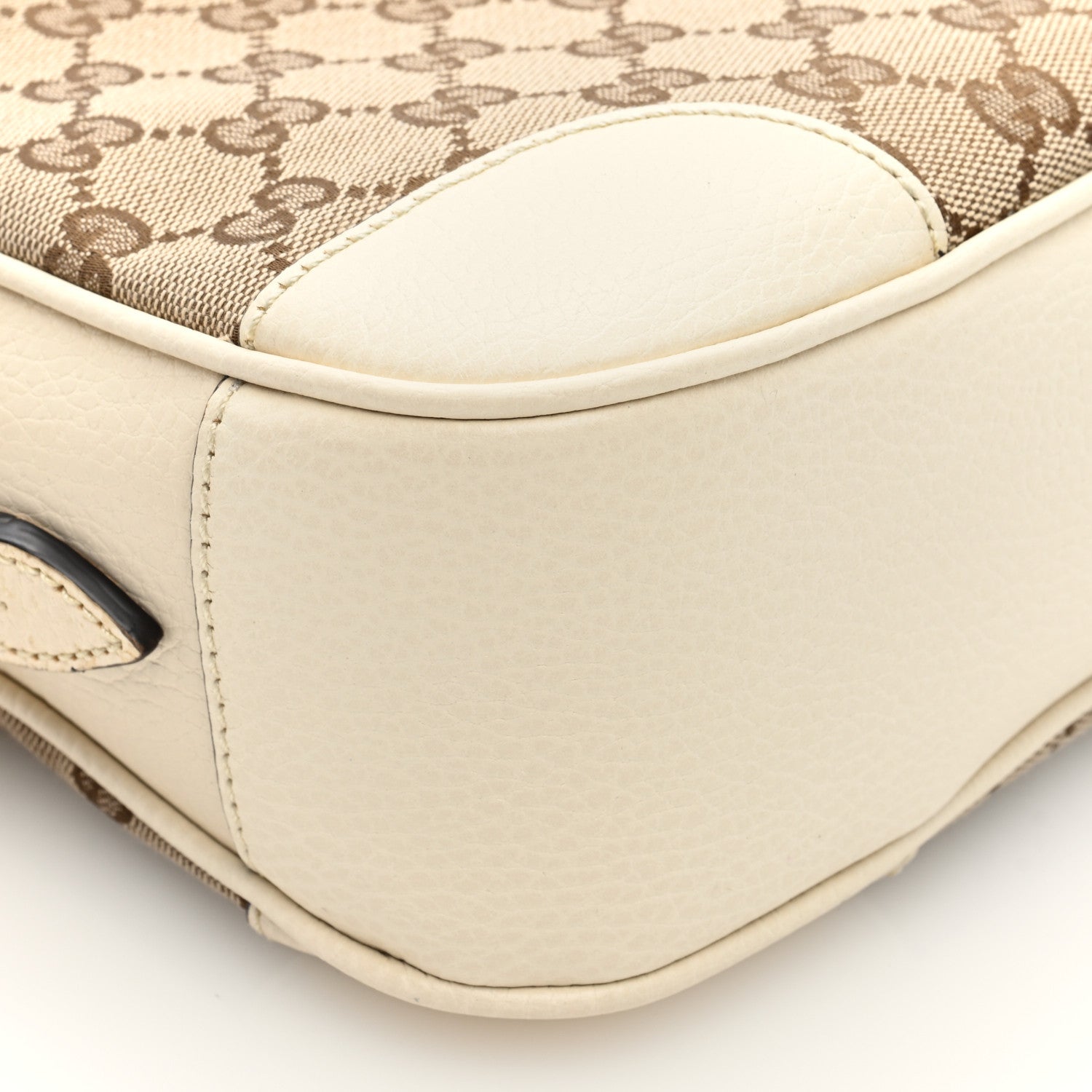 Gucci Monogram Dollar Calfskin Mini Bree Messenger Bag Beige Ebony Avoire 9 of 10