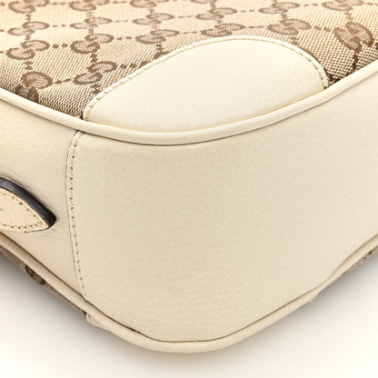 Gucci Monogram Dollar Calfskin Mini Bree Messenger Bag Beige Ebony Avoire 9 of 10