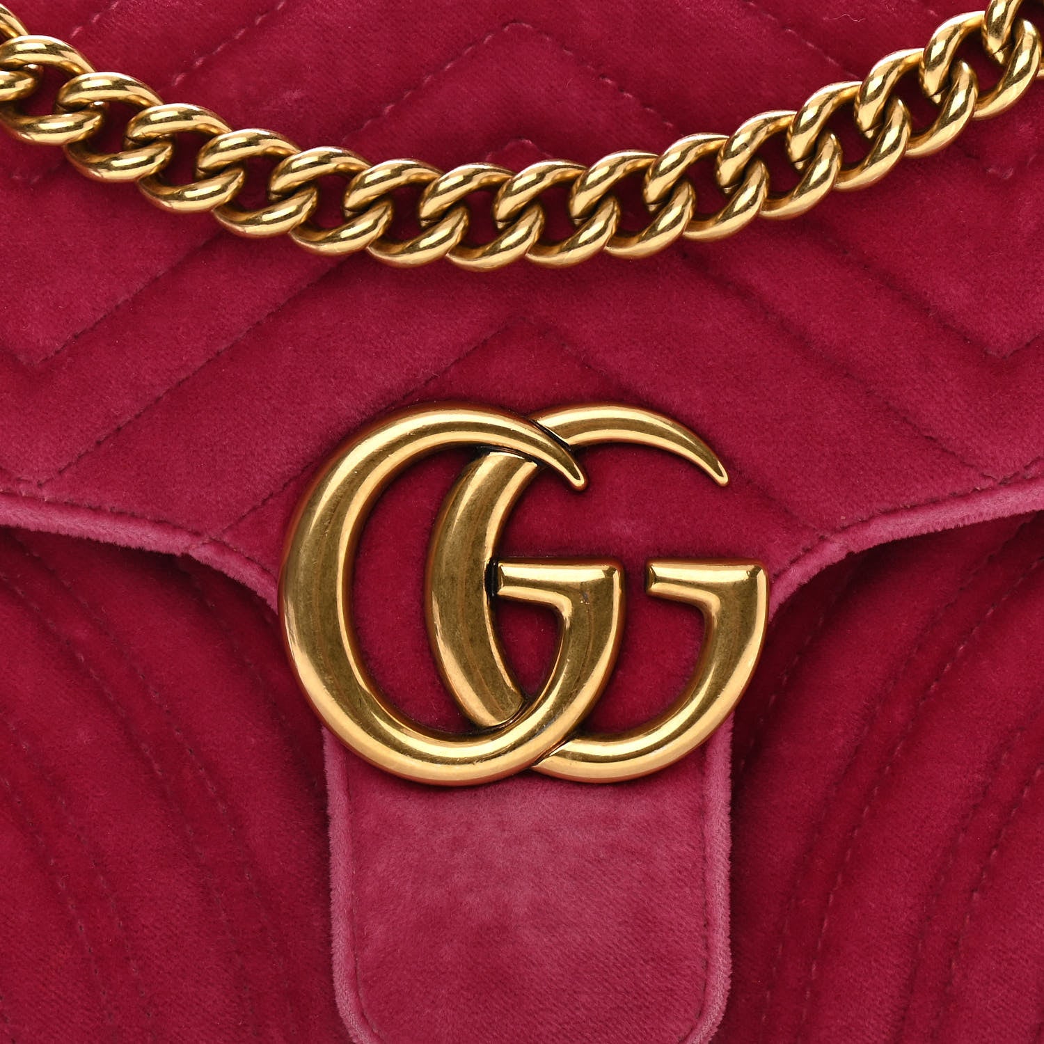 Gucci Velvet Matelasse Small GG Marmont Shoulder Bag Light Raspberry Rose 8 of 11