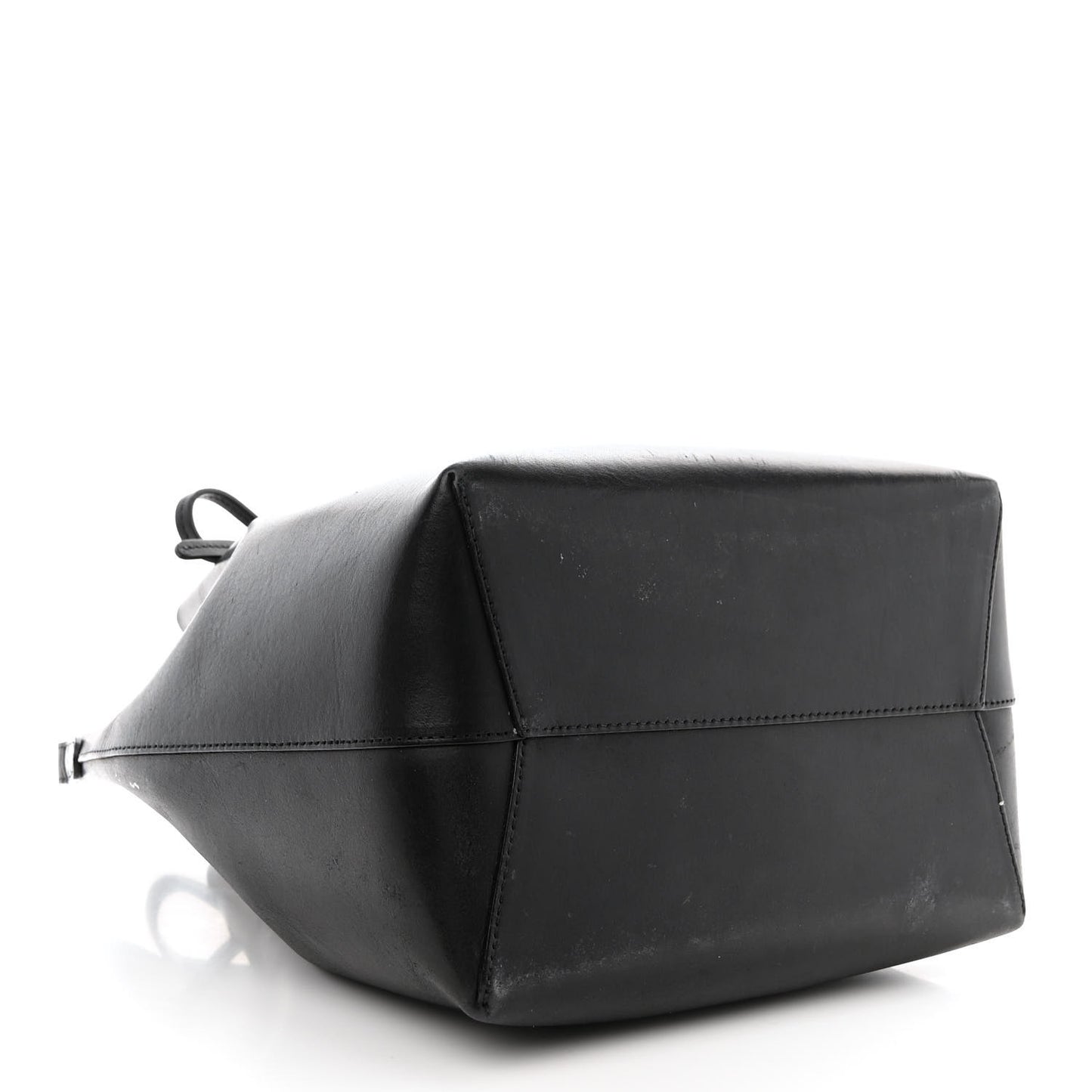 Vegetable Tanned Calfskin Bucket Bag Black Ballerina