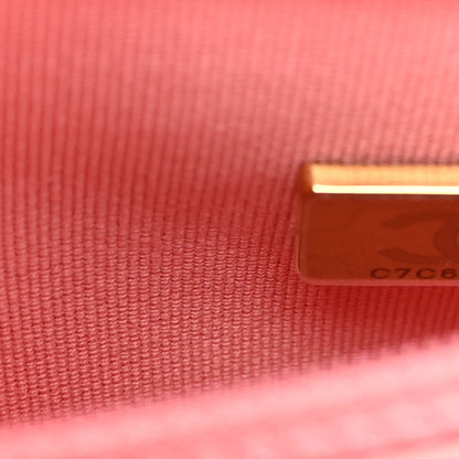 Chanel Shiny Aged Calfskin Quilted Nano Kelly Shopper Coral Pink 7 of 11