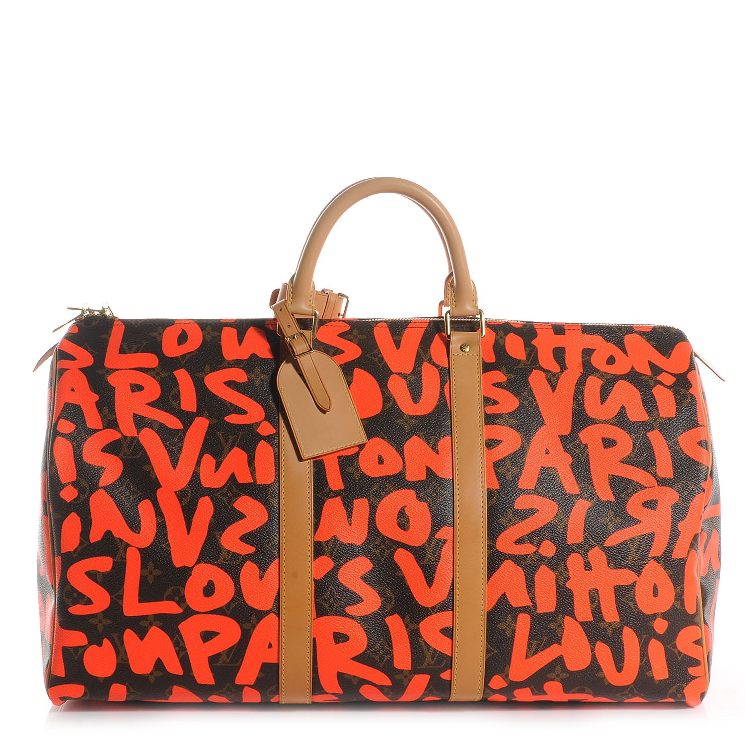 Louis Vuitton Monogram Graffiti Keepall 50 Orange 1 of 6