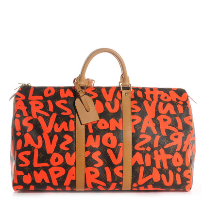 Louis Vuitton Monogram Graffiti Keepall 50 Orange 1 of 6