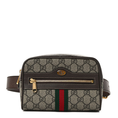 Gucci GG Supreme Monogram Web Small Ophidia Belt Bag 80 32 Dark Brown 1 of 10