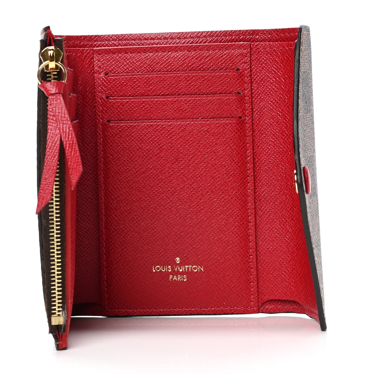 Damier Ebene Victorine Wallet Red