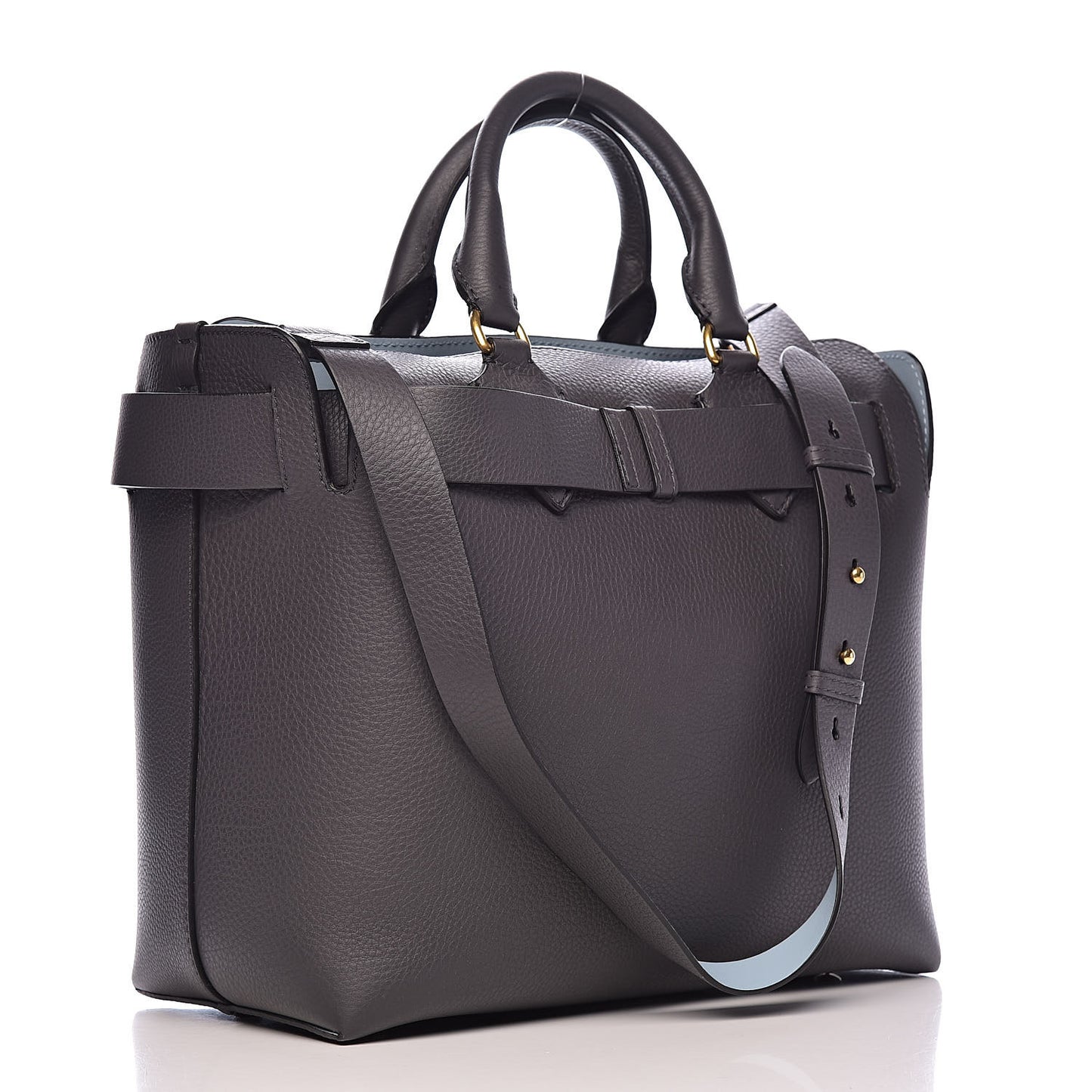 Soft Grain Calfskin Medium Belt Bag Marais Charcoal Grey