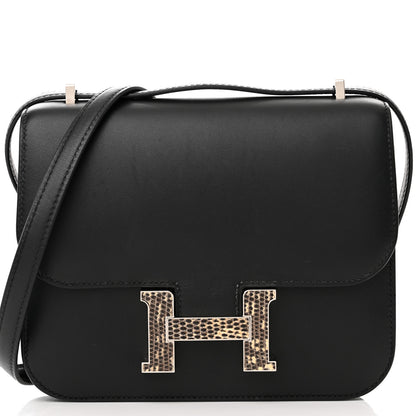 Hermes Veau Monsieur Lizard Constance 18 Black Ombre 8 of 12