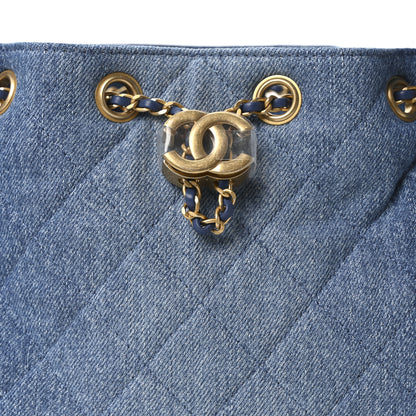 Chanel Washed Denim Quilted Small Chanel 25 Handbag Blue 8 of 10