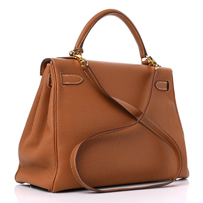Hermes Togo Kelly Retourne 32 Gold 3 of 16