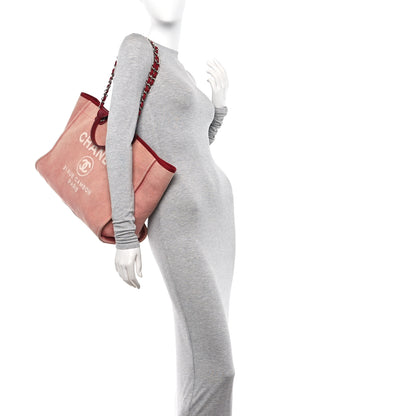 Chanel Canvas Medium Deauville Tote Red 2 of 16
