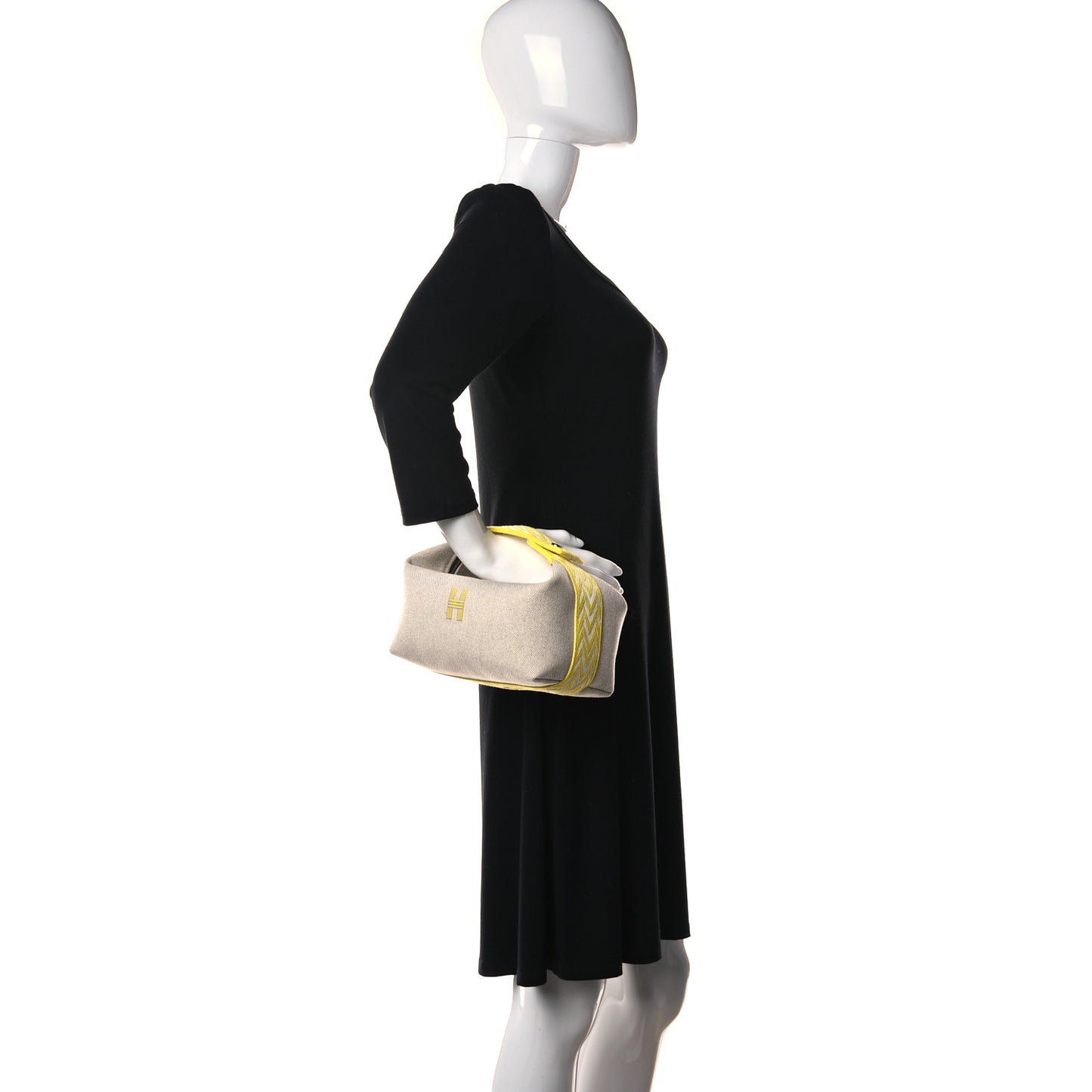 Canvas Small Bride-A-Brac Pouch Natural Jaune Citron