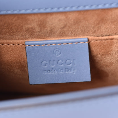 Gucci Vitello Fontanella Web Mini Sylvie Top Handle Bag Clear Sky Blue 6 of 10