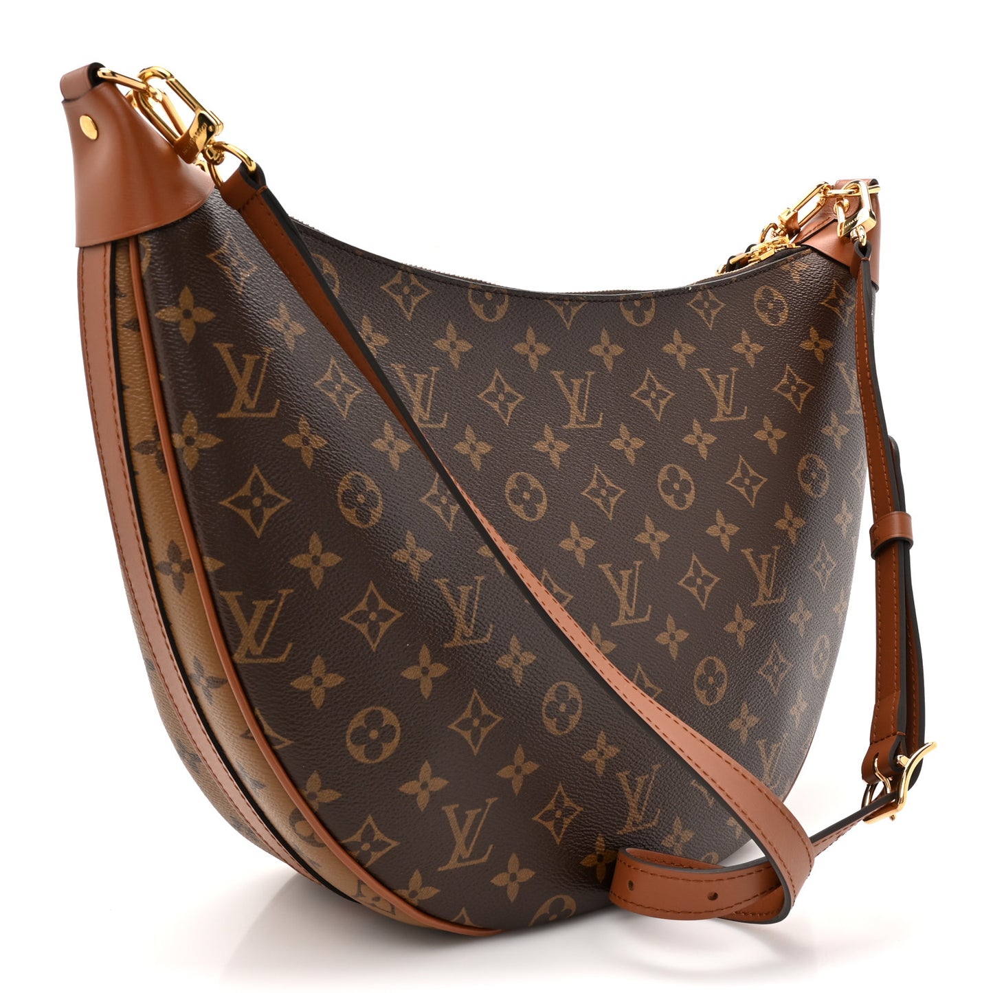 Reverse Monogram Loop Hobo