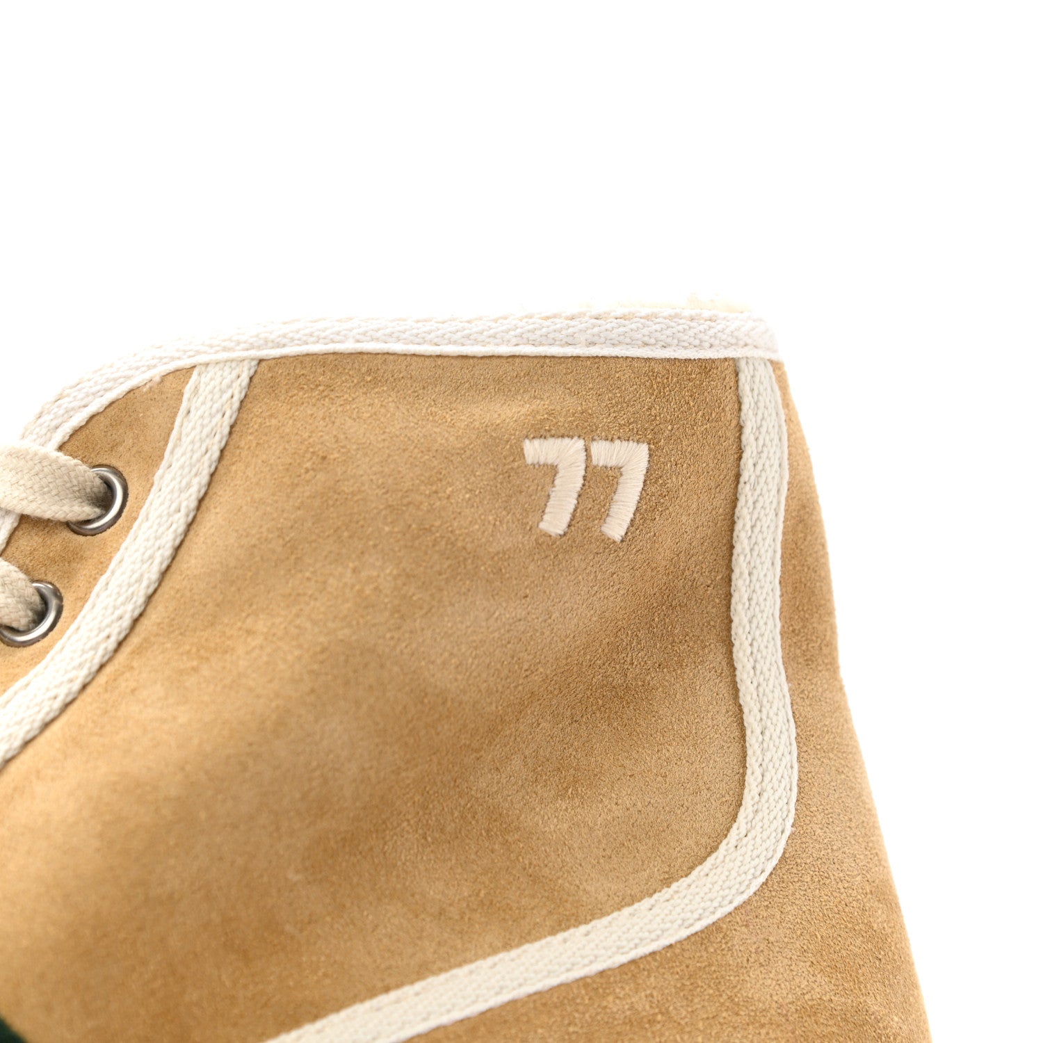 Gucci Suede Shearling Web Mens 1977 Tennis High Top Sneakers 7 Butterscotch Mystic White 9 of 10