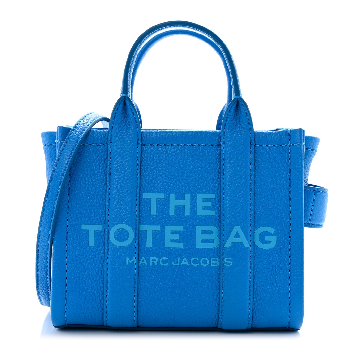 Grained Calfskin Micro The Tote Bag Scuba Pool