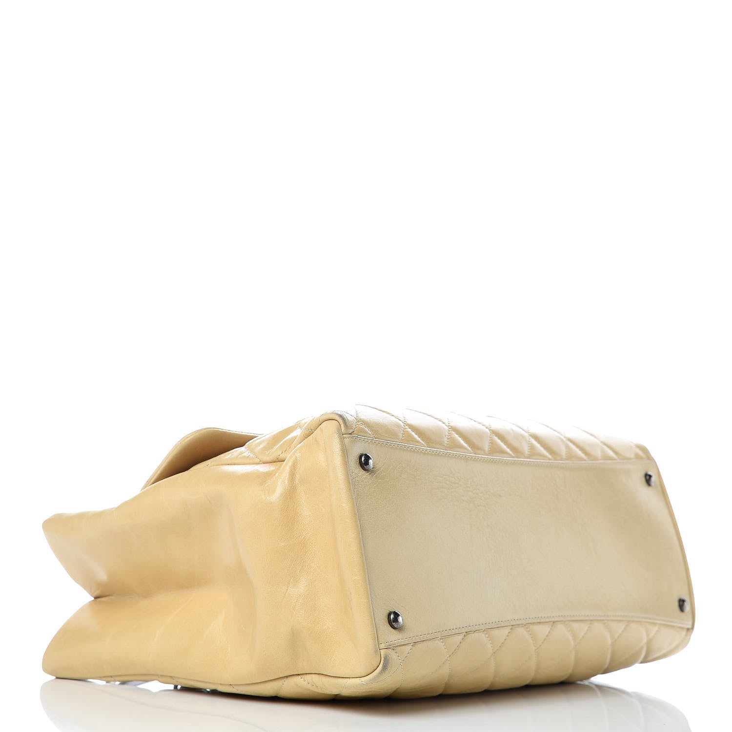 Chanel Calfskin Quilted Large Front Flap Tote Beige 4 of 15