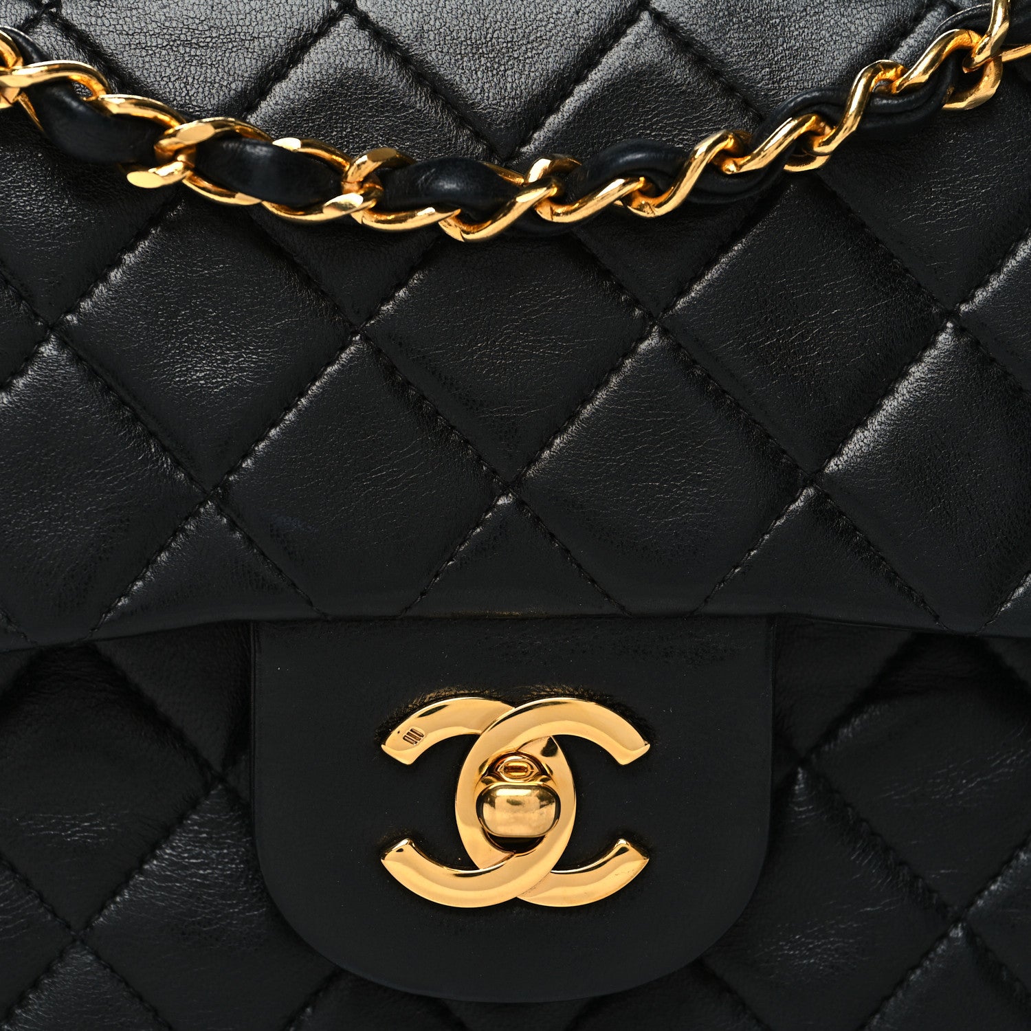 Chanel Lambskin Quilted Small Double Flap Black 8 of 11