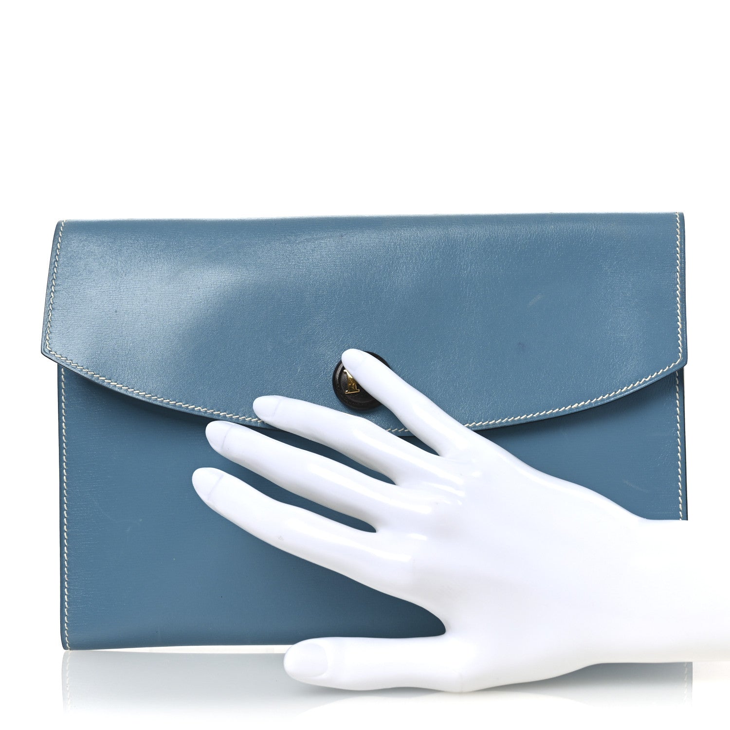 Hermes Box Pochette Bleu Jean 2 of 10