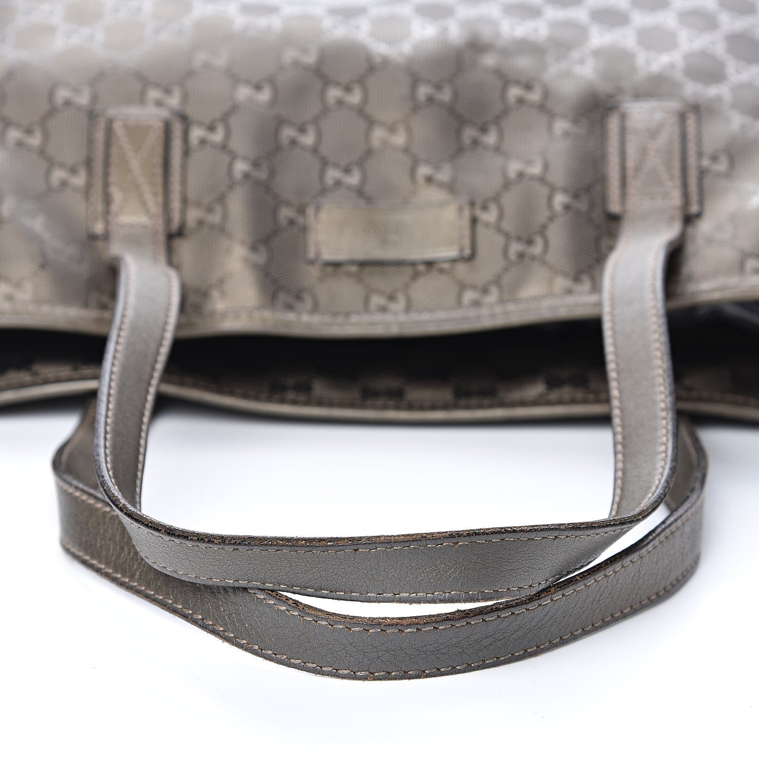 Gucci Imprime Monogram Medium Zippered Shopping Tote Pewter 10 of 16