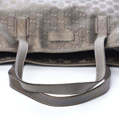 Gucci Imprime Monogram Medium Zippered Shopping Tote Pewter 10 of 16