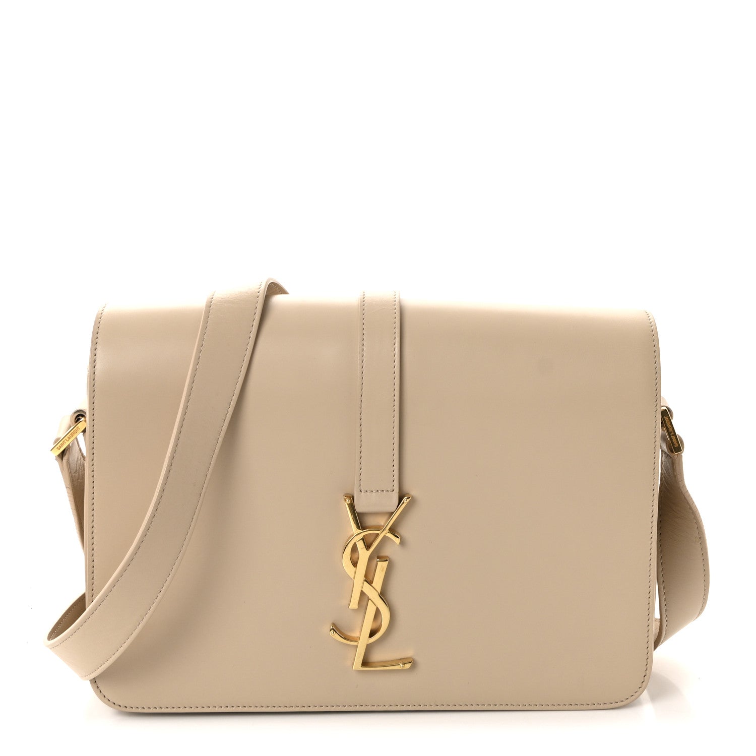 Saint Laurent Smooth Calfskin Medium Classic Monogram Universite Bag Cream 1 of 9