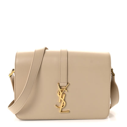 Saint Laurent Smooth Calfskin Medium Classic Monogram Universite Bag Cream 1 of 9